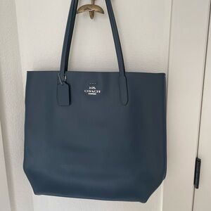 Coach denim blue tote